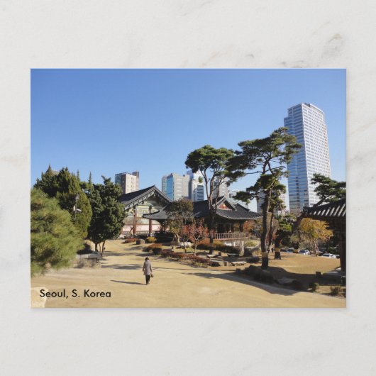 Boeddhistische tempel in Seoul, S.S. Korea Briefkaart (Voorkant)