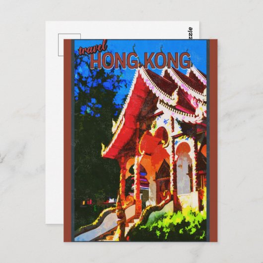 boeddhistische tempelreis in Hongkong Briefkaart (Voorkant / Achterkant)
