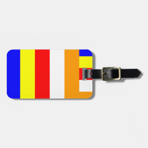Boeddhistische vlag bagagelabel