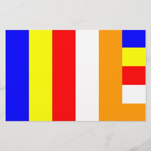Boeddhistische vlag briefpapier (Voorkant)