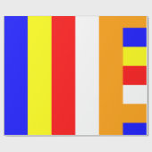 Boeddhistische vlag cadeaupapier (Vlak)