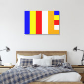 Boeddhistische Vlag Canvas Afdruk (Insitu (Slaapkamer))