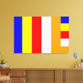 Boeddhistische Vlag Canvas Afdruk (Insitu (Woonkamer))