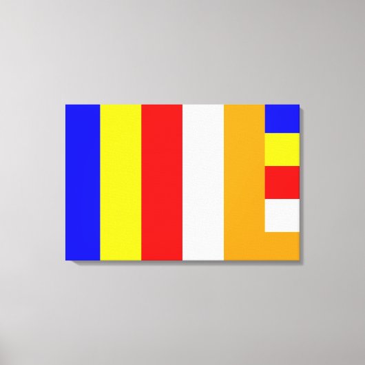 Boeddhistische Vlag Canvas Afdruk (Voorkant)