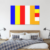 Boeddhistische vlag canvas afdruk (Insitu (Slaapkamer))