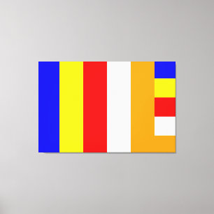 Boeddhistische vlag canvas afdruk