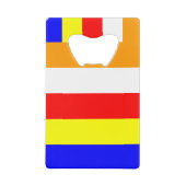 Boeddhistische vlag creditkaart flessenopener (Voorkant)