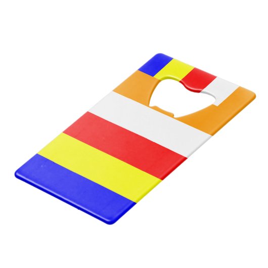 Boeddhistische vlag creditkaart flessenopener