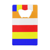 Boeddhistische vlag creditkaart flessenopener (Achterkant)