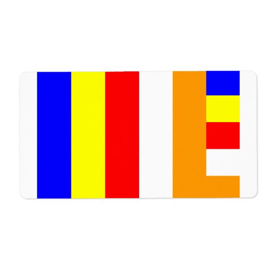 Boeddhistische vlag etiket (Voorkant)