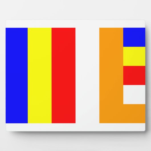 Boeddhistische vlag fotoplaat (Voorkant)
