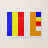 Boeddhistische vlag legpuzzel (Horizontaal)