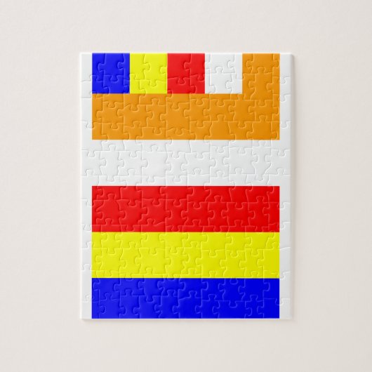 Boeddhistische vlag legpuzzel (Verticaal)