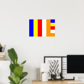 Boeddhistische Vlag Poster (Thuiskantoor)