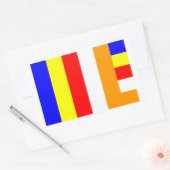 Boeddhistische vlag rechthoekige sticker (Envelop)