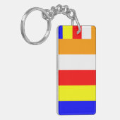 Boeddhistische vlag sleutelhanger (Voorkant Links)