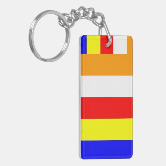 Boeddhistische vlag sleutelhanger (Voorkant Links)