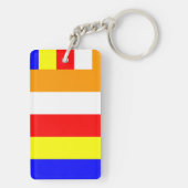Boeddhistische vlag sleutelhanger (achterkant)