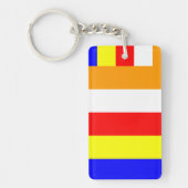 Boeddhistische vlag sleutelhanger (Voorkant)