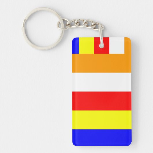 Boeddhistische vlag sleutelhanger (Voorkant)