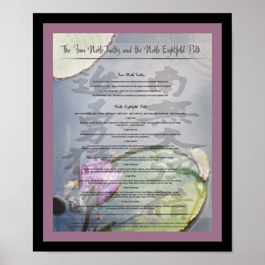 boeddhistische waarheden poster (Voorkant)
