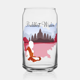 Boeddhistische Wijsheid Kaart van Cambodja met Mon Blikvorm Glas