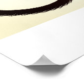 Boeddhistische wiskundige Enso Cirkel, Poster (mat (Hoek)