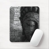 Boeddhistische woorden van Wisdom Muismat (Met muis)