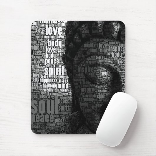 Boeddhistische woorden van Wisdom Muismat (Met muis)