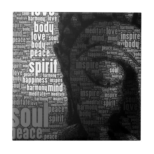 Boeddhistische woorden van Wisdom Tegeltje (Voorkant)