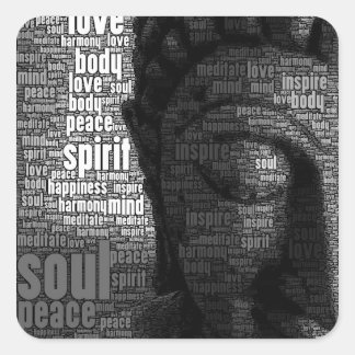 Boeddhistische woorden van Wisdom Vierkante Sticker