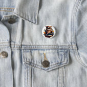 Boedel met boeken ronde button 3,2 cm (In situ)
