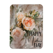 Boedel van Blush roze rozen Happy Moederdag Magneet (Verticaal)