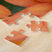 Boedel van mooie Oranje bloemen Legpuzzel (Zijkant)