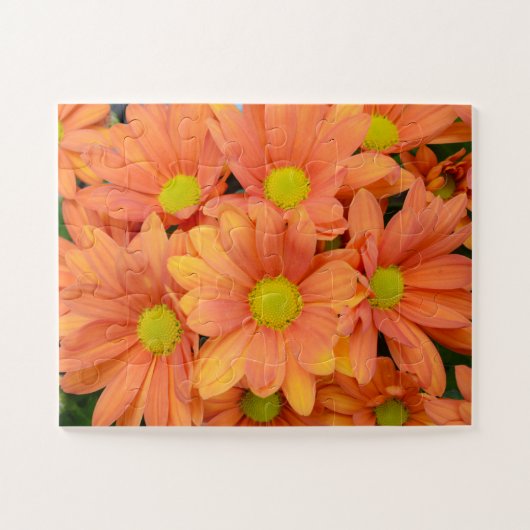 Boedel van mooie Oranje bloemen Legpuzzel (Horizontaal)