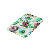 Boedende kleurrijke Waterverven Floral Pattern Badmat (Gekanteld)