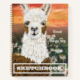 Boedende kunstenaar Sketchbook Mama Llama Spiral Notitieboek