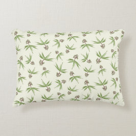 Boedende Rode Bijkantoren op crème - naadloos patr Accent Kussen