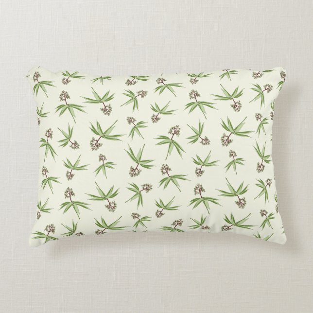 Boedende Rode Bijkantoren op crème - naadloos patr Accent Kussen (Voorkant)