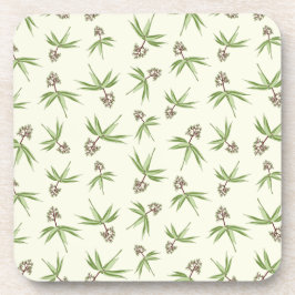 Boedende Rode Bijkantoren op crème - naadloos patr Bier Onderzetter