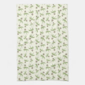 Boedende Rode Bijkantoren op crème - naadloos patr Theedoek (Verticaal)