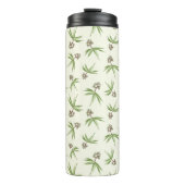 Boedende Rode Bijkantoren op crème - naadloos patr Thermosbeker (Voorkant)