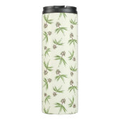 Boedende Rode Bijkantoren op crème - naadloos patr Thermosbeker (Achterkant)