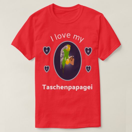 Boedgerigar liefvogel bagparrot t-shirt (Design voorkant)