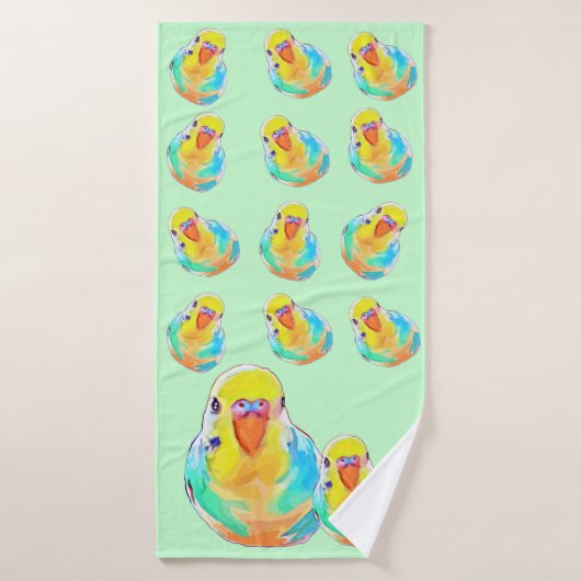 boedgerigar Paraket Bird Cute Badhanddoek (Badhanddoek)