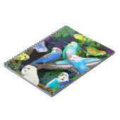 Boedgerigar Parrots in Ferns notebook Notitieboek (Linkerzijde)
