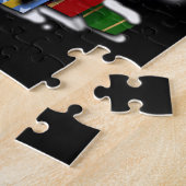 Boedgerigars met kerstcadeautjes en sneeuwvlokken legpuzzel (Zijkant)