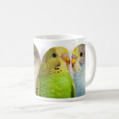 Boedgerigars realistisch schilderij koffiemok (Voorkant rechts)