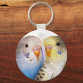 Boedgerigars realistische schilderijen sleutelhanger (Voorkant)