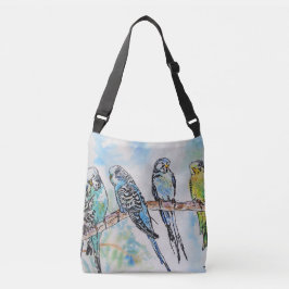 Boedgie Bird Waterverf budgies bird Crossbody Bag Crossbody Tas